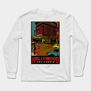 Vintage Hollywood Decal Long Sleeve T-Shirt